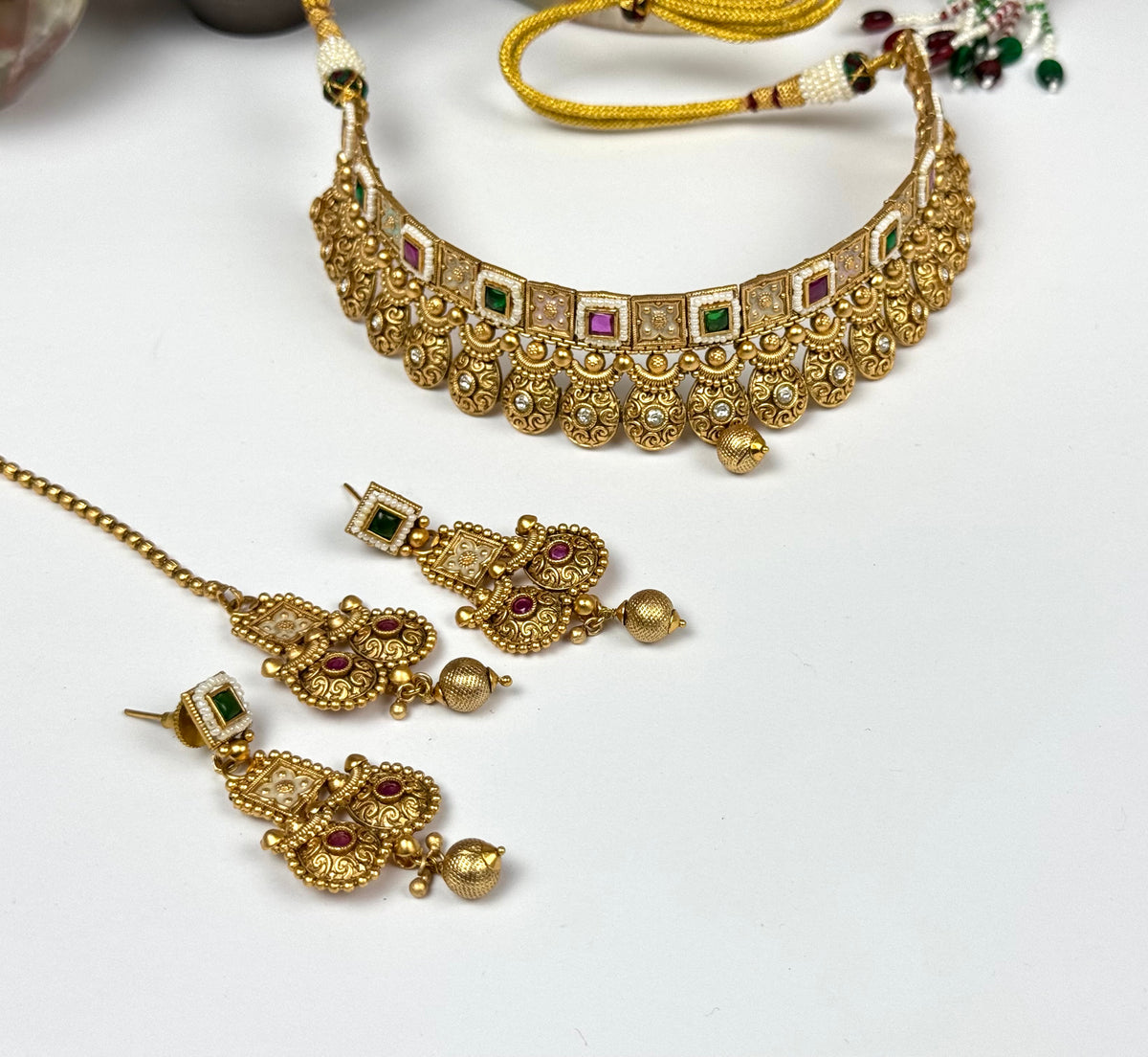 Rajwadi Brass Choker set
