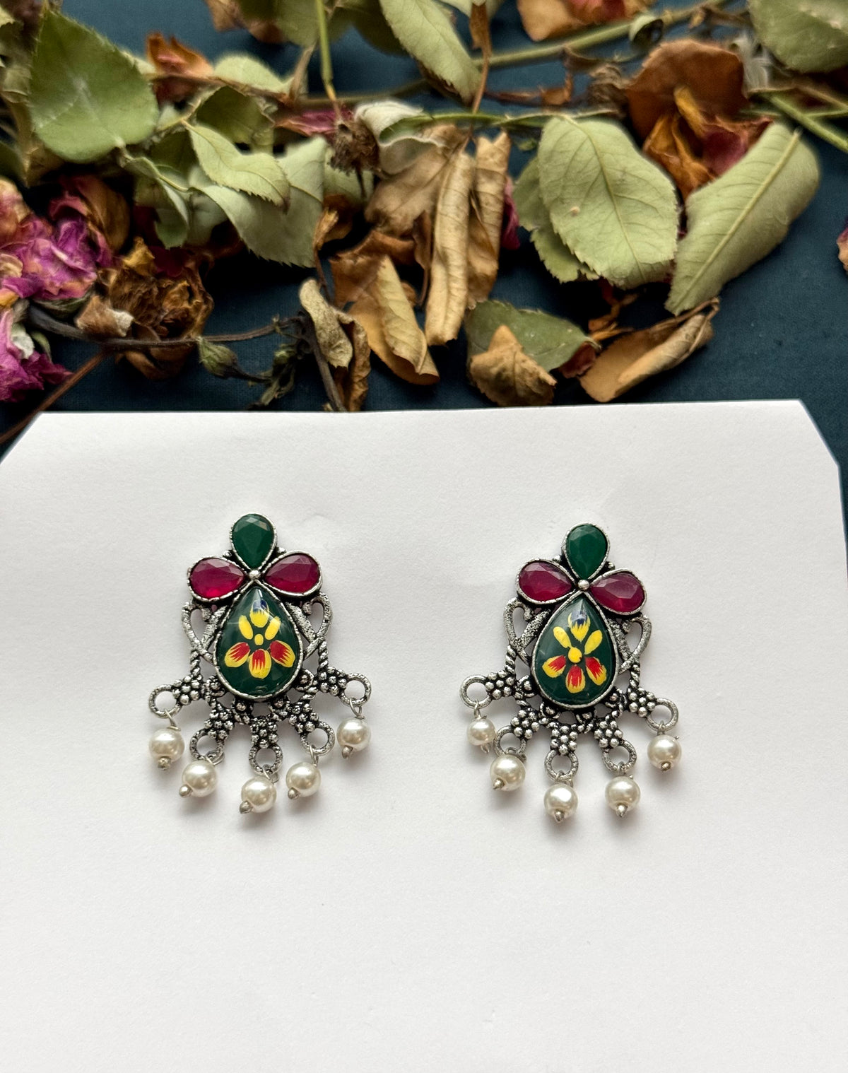 Premium oxidised Brass made Earrings