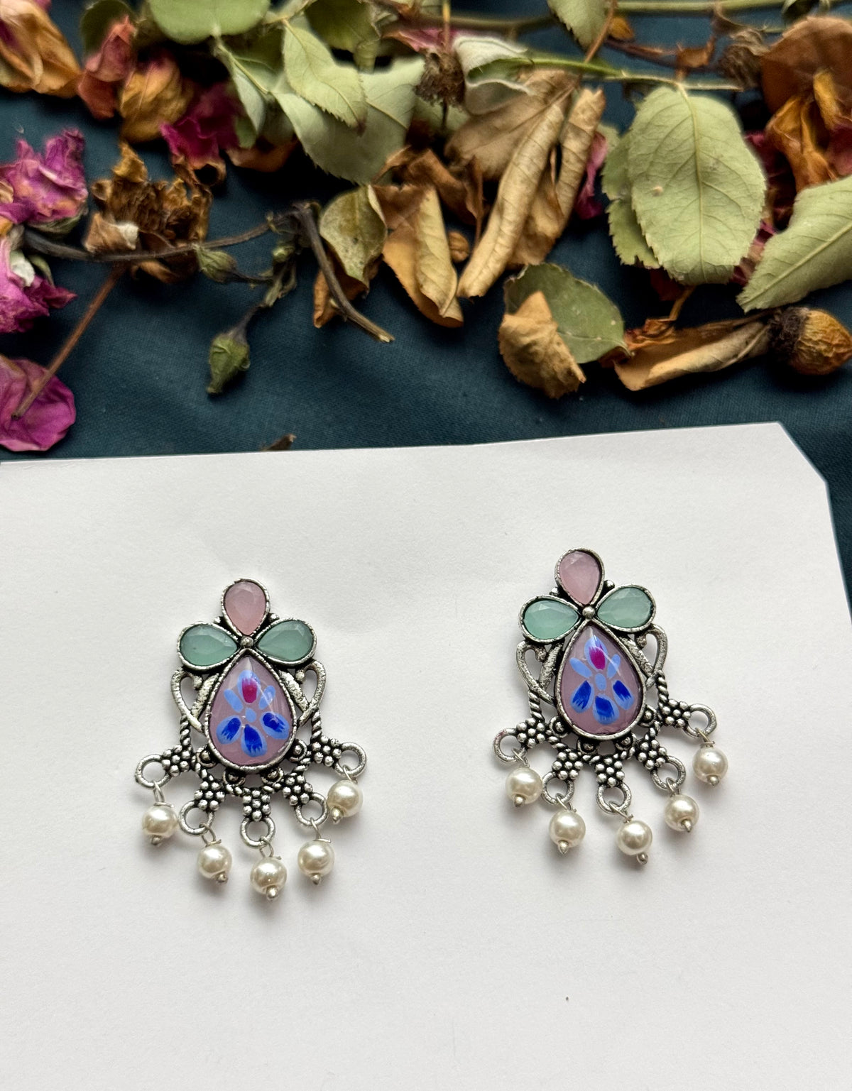 Premium oxidised Brass made Earrings