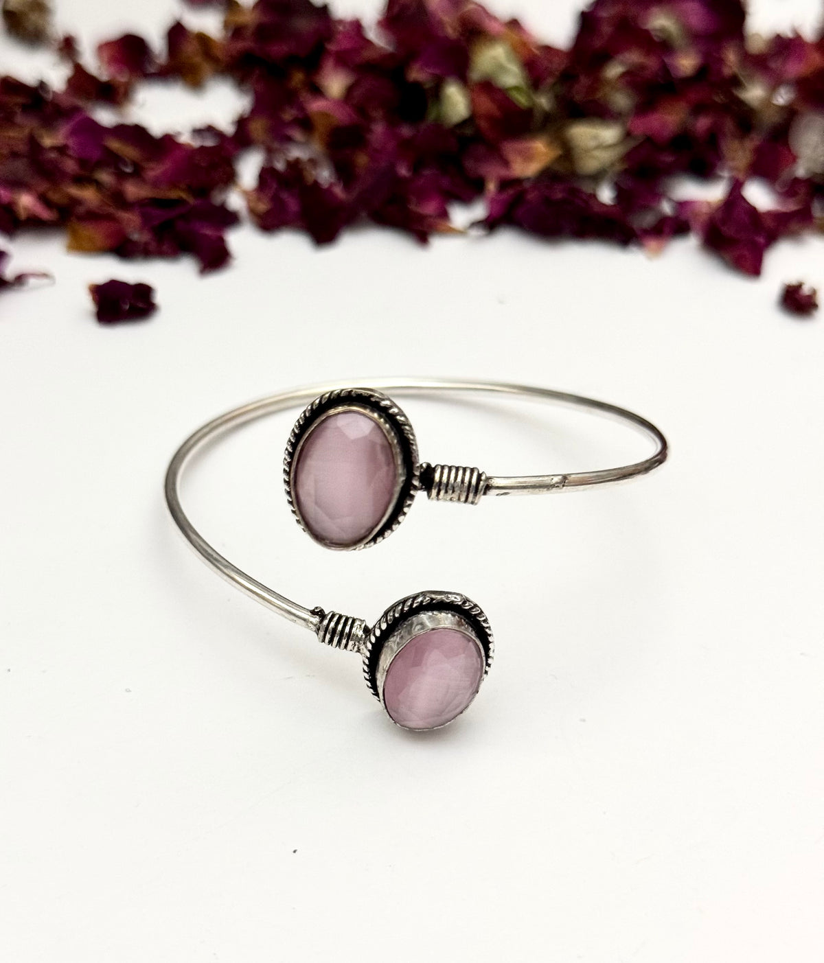 Premium German silver Oxidised Adjustable Bangle