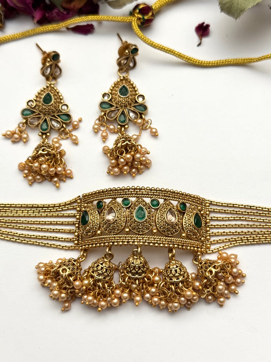 Rajwadi Brass Made Ishq Choker set
