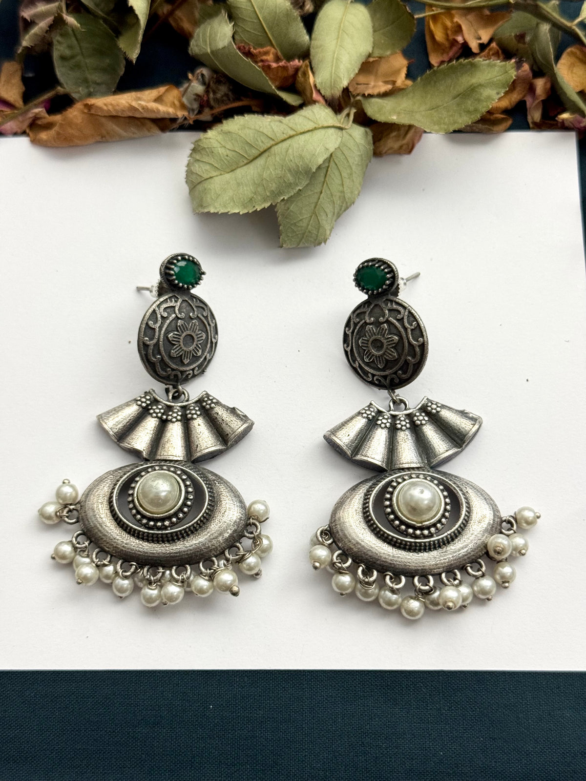 Premium Brass Made oxidised Earrings