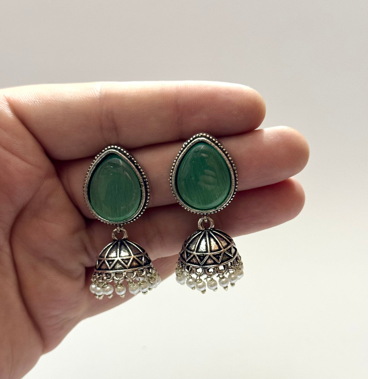 Premium Brass made Oxidised Jhumka