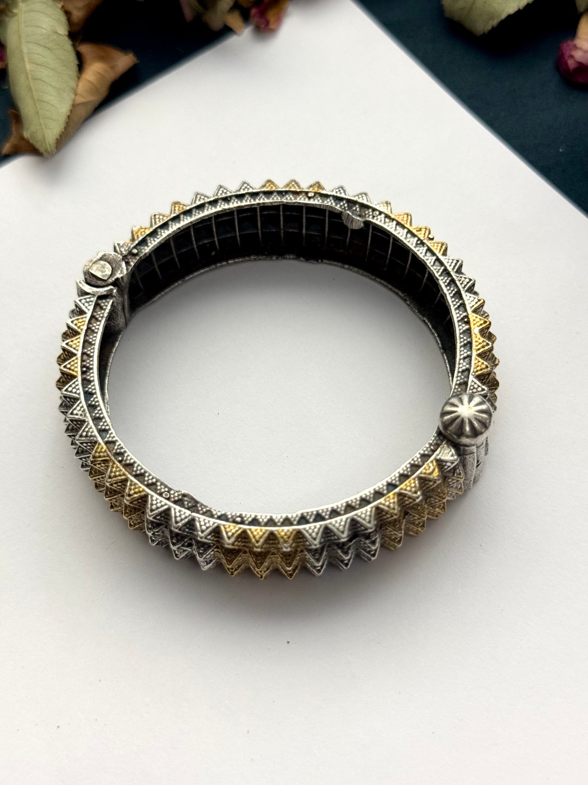 Premium Brass made oxidised Bangle size 2.6 standard