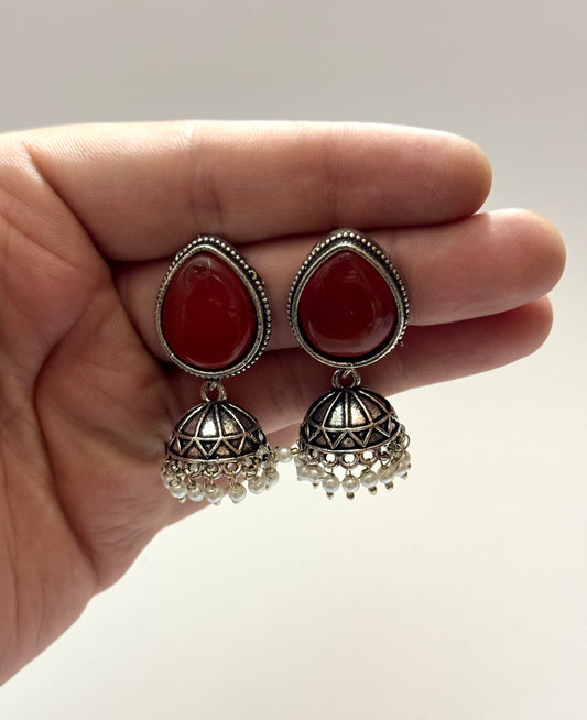 Premium Brass made Oxidised Jhumka