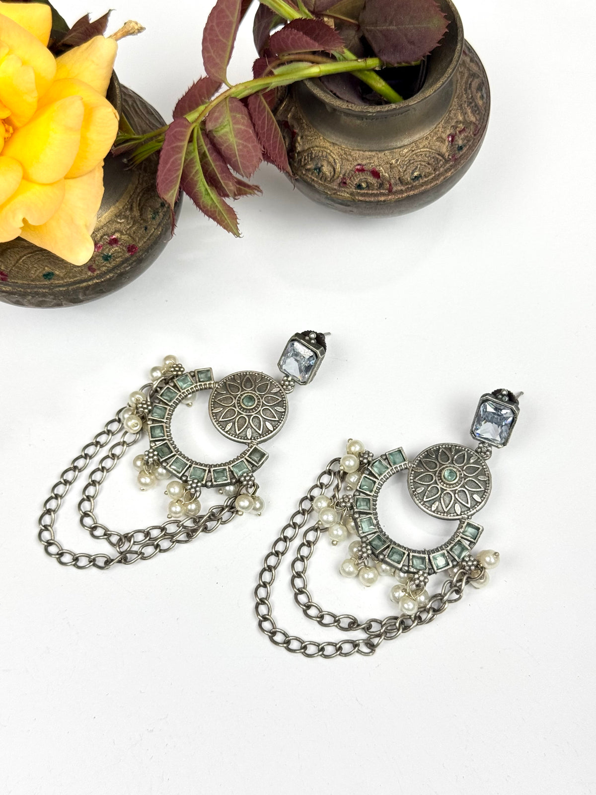 Premium Brass Made Chain Earrings