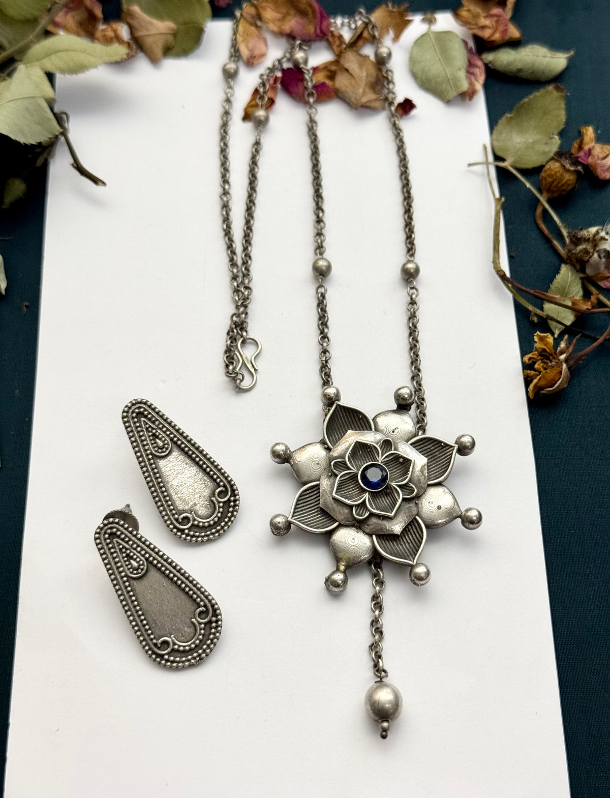 Premium oxidised Brass made Chandni set