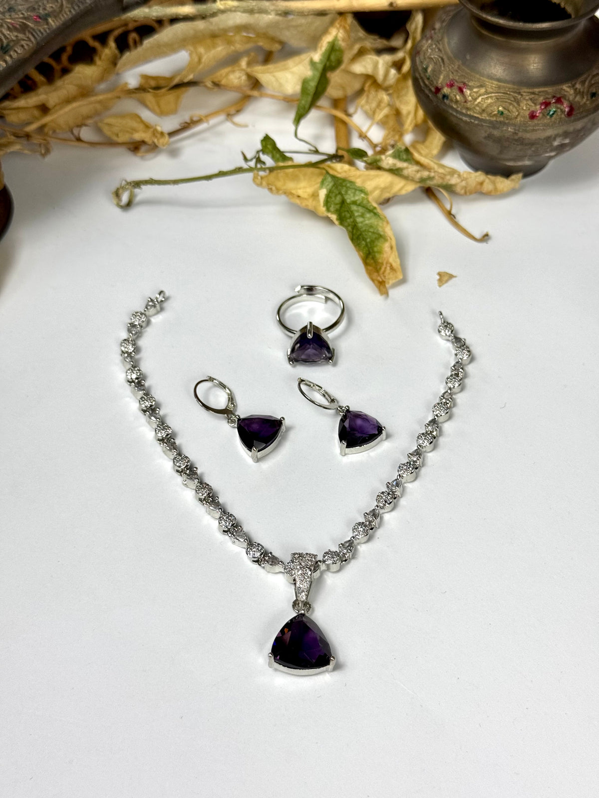 American Diamond 1 karat Necklace sets