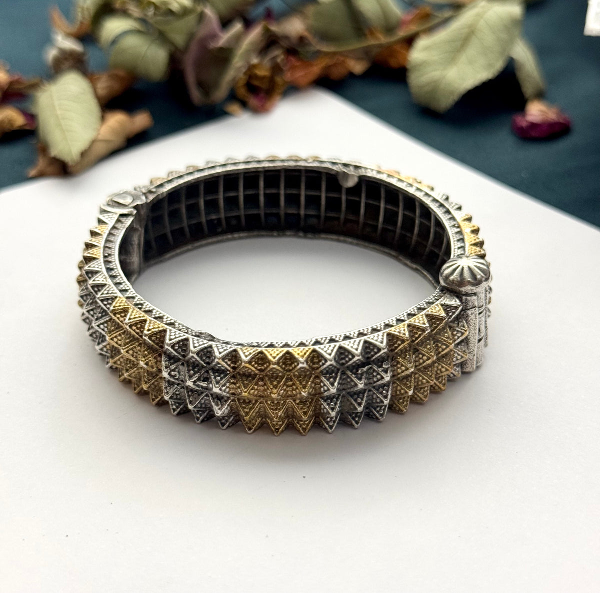 Premium Brass made oxidised Bangle size 2.6 standard