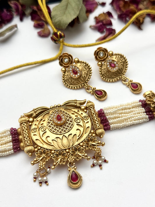 Rajwadi Designer Gulshan Choker set