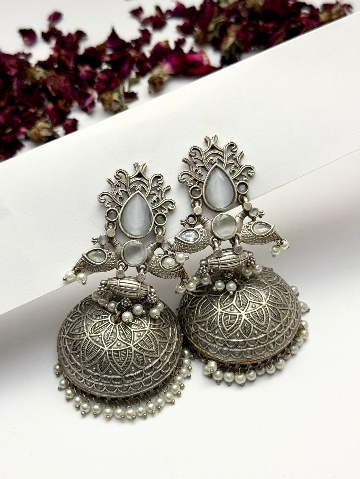 Premium Oxidised Eliana Earrings