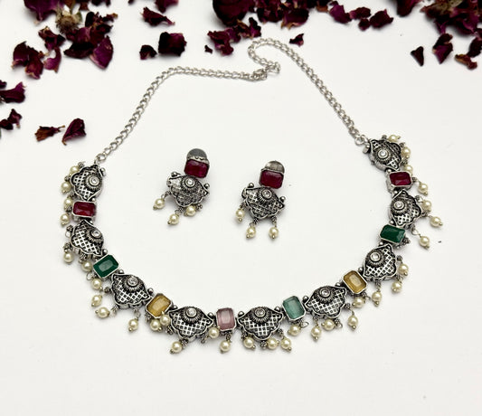 Premium oxidised Necklace set