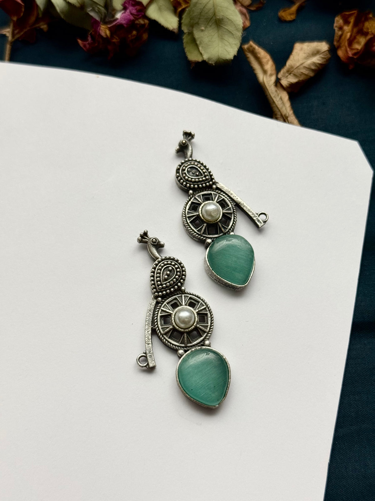 Premium oxidised Brass made Bird Earrings
