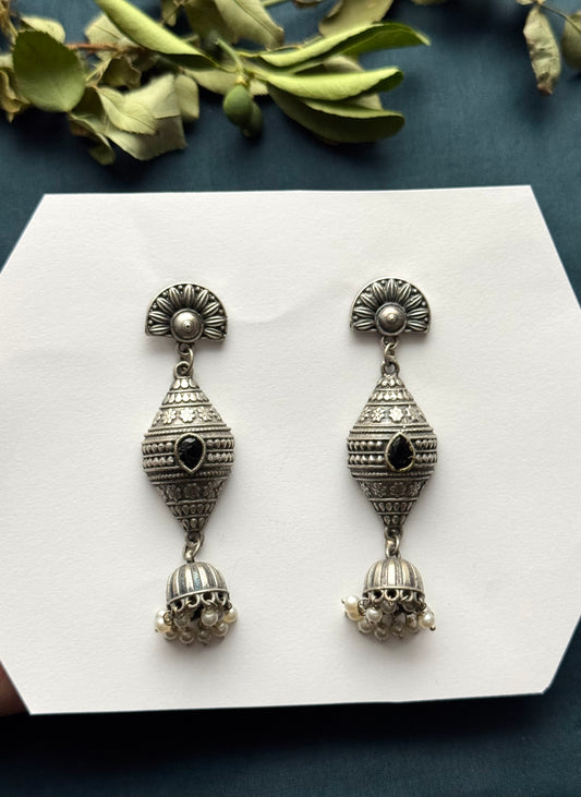 Premium brass made Oxidised jhumka