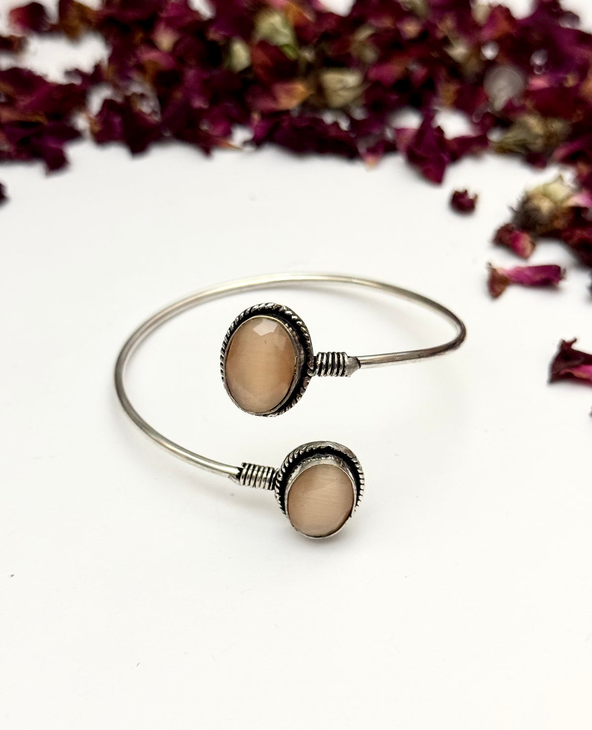 Premium German silver Oxidised Adjustable Bangle