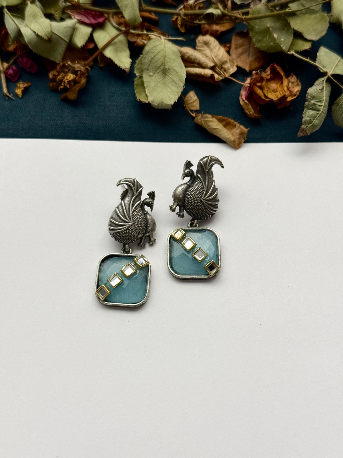 Premium oxidised Brass made Mahnoor Earrings