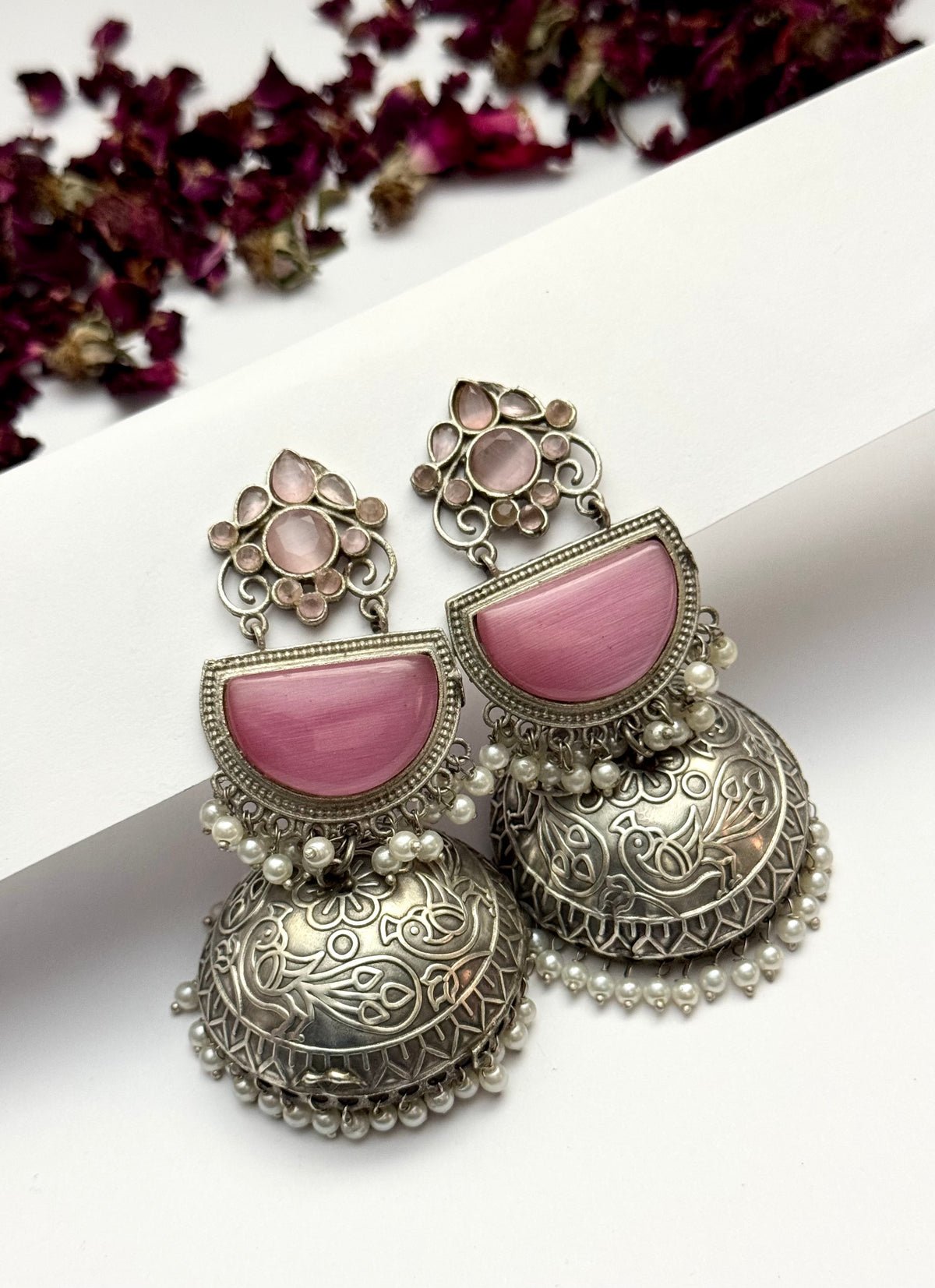 Premium oxidised Brass made Full size jhumka