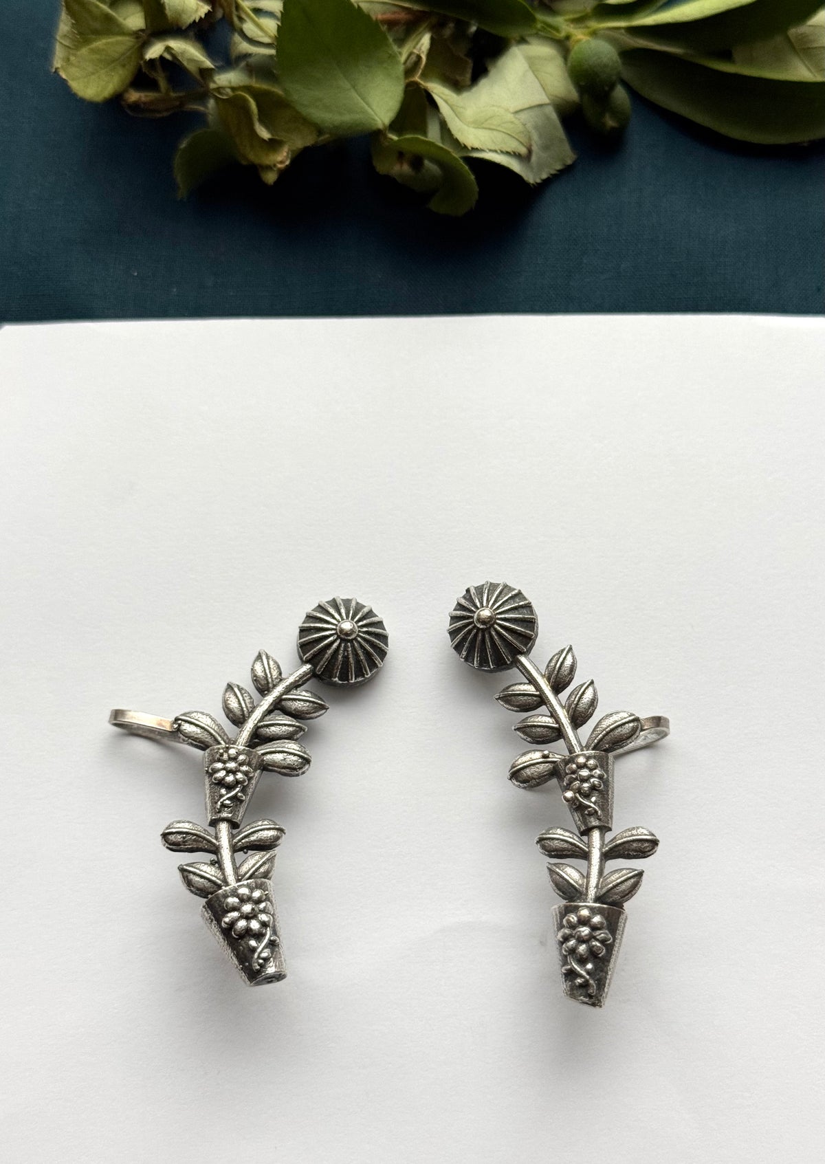 Premium Brass made Flower Earcufs