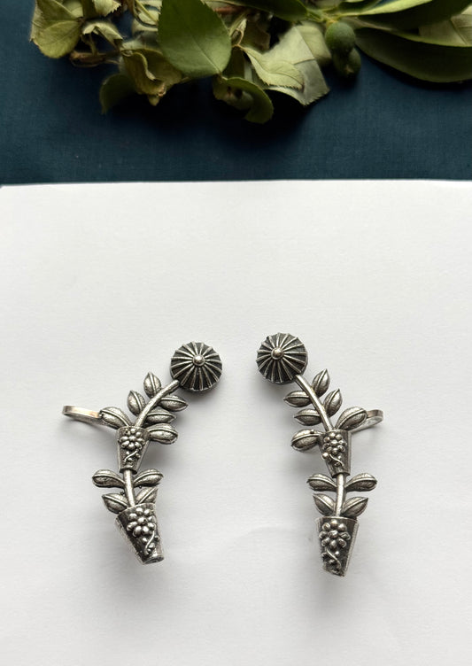 Premium Brass made Flower Earcufs