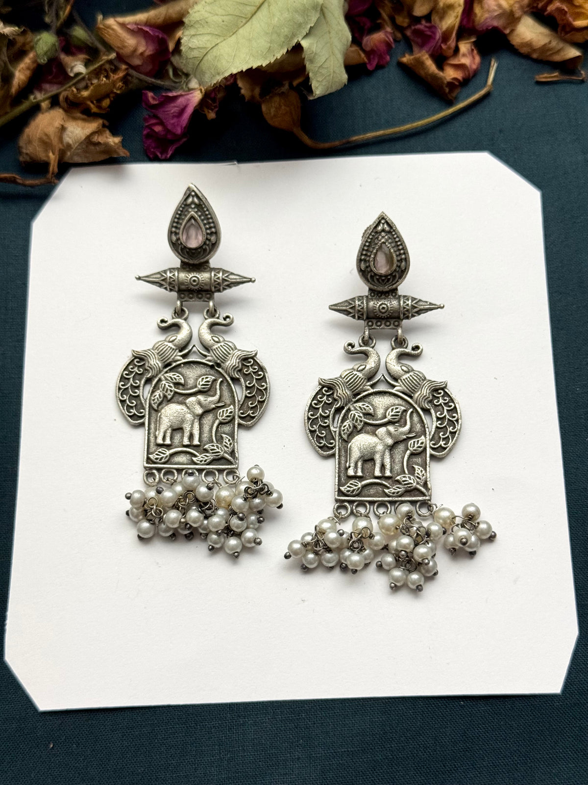 Premium Brass made Oxidised Earrings
