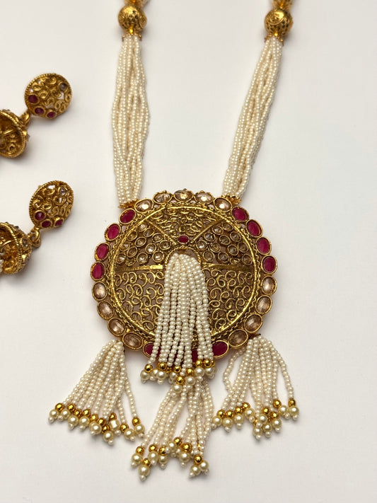 Rajwadi Moti Mala set