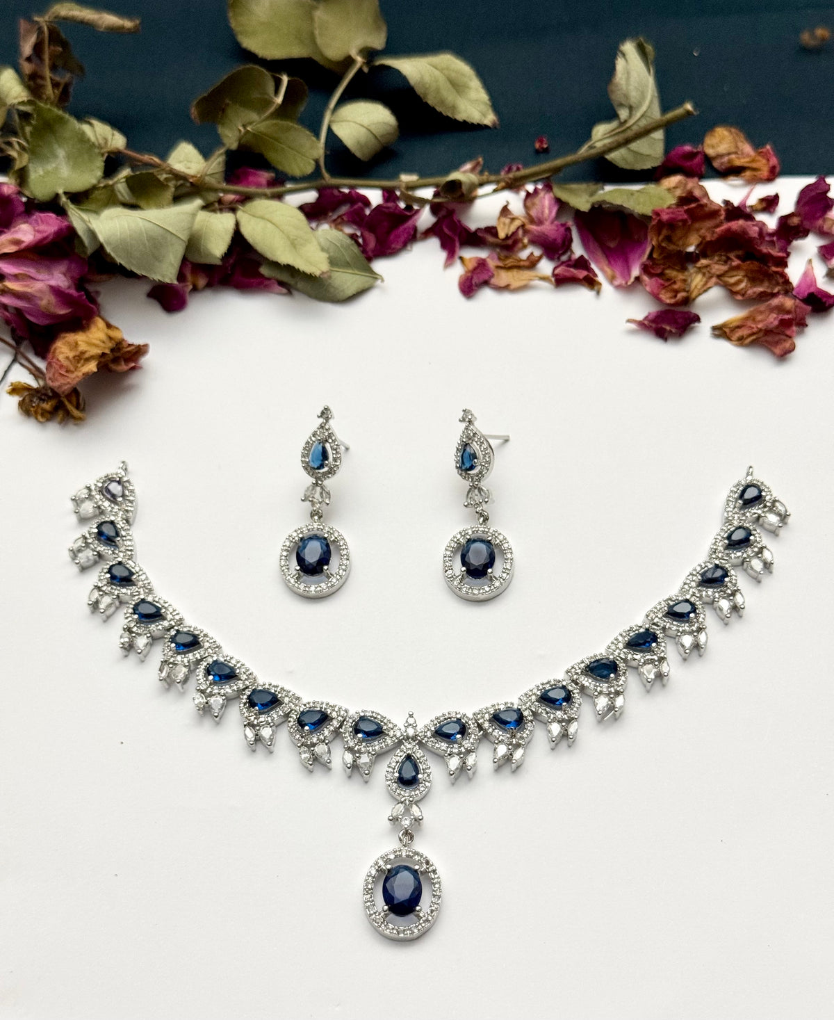 American Diamond 1 karat Necklace set