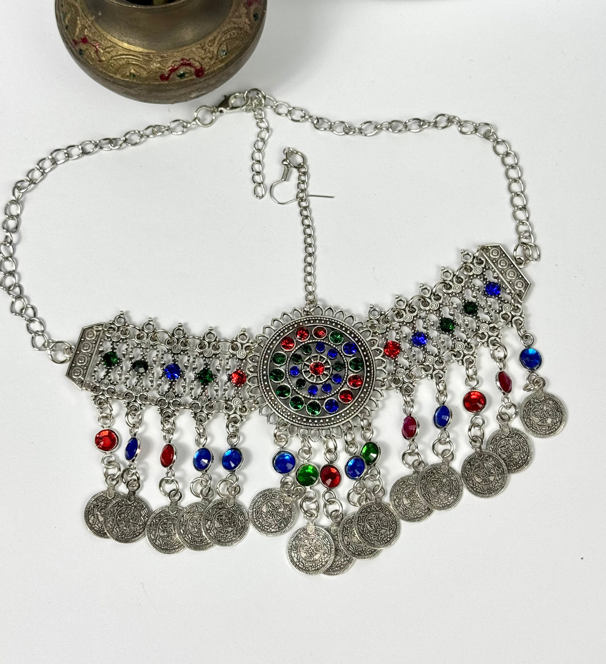 Oxidised German Silver Mathapatties