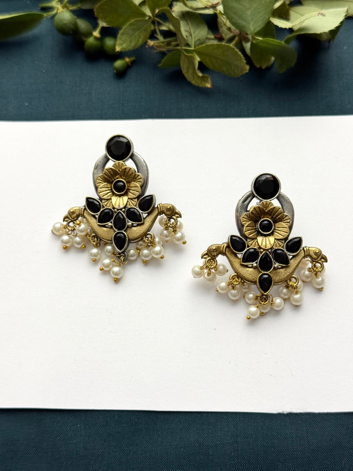 Premium Brass Made Oxidised Earrings