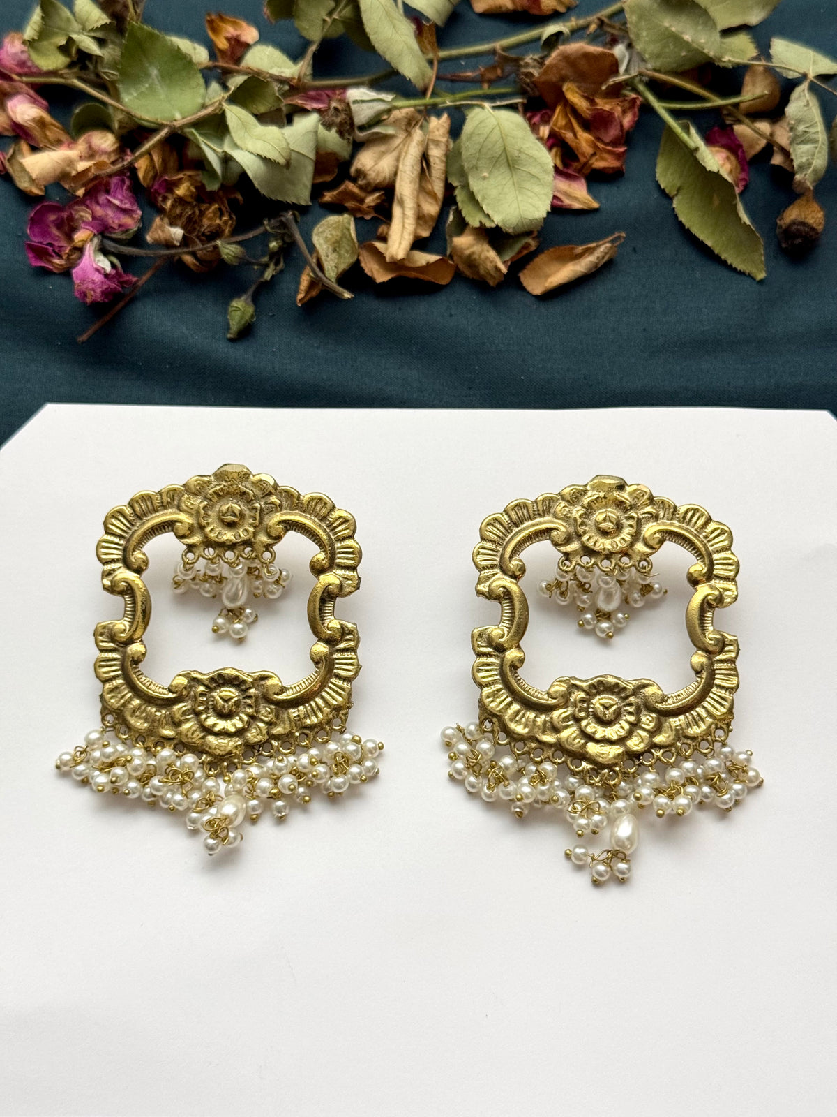Boho Tribal Statement Earrings | Antique Finish Ethnic Drop Earrings for Women