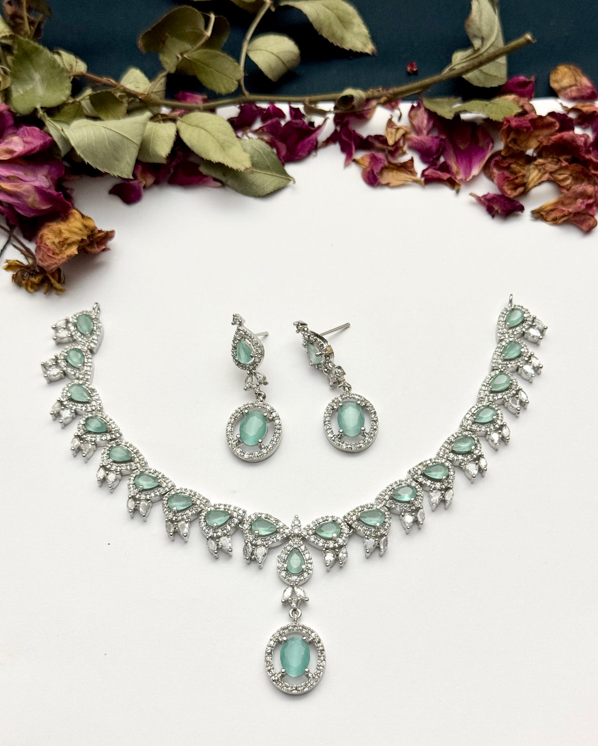 American Diamond 1 karat Necklace set
