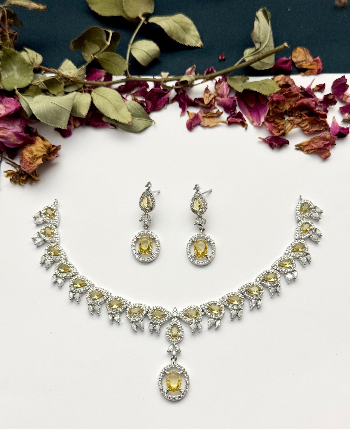 American Diamond 1 karat Necklace set