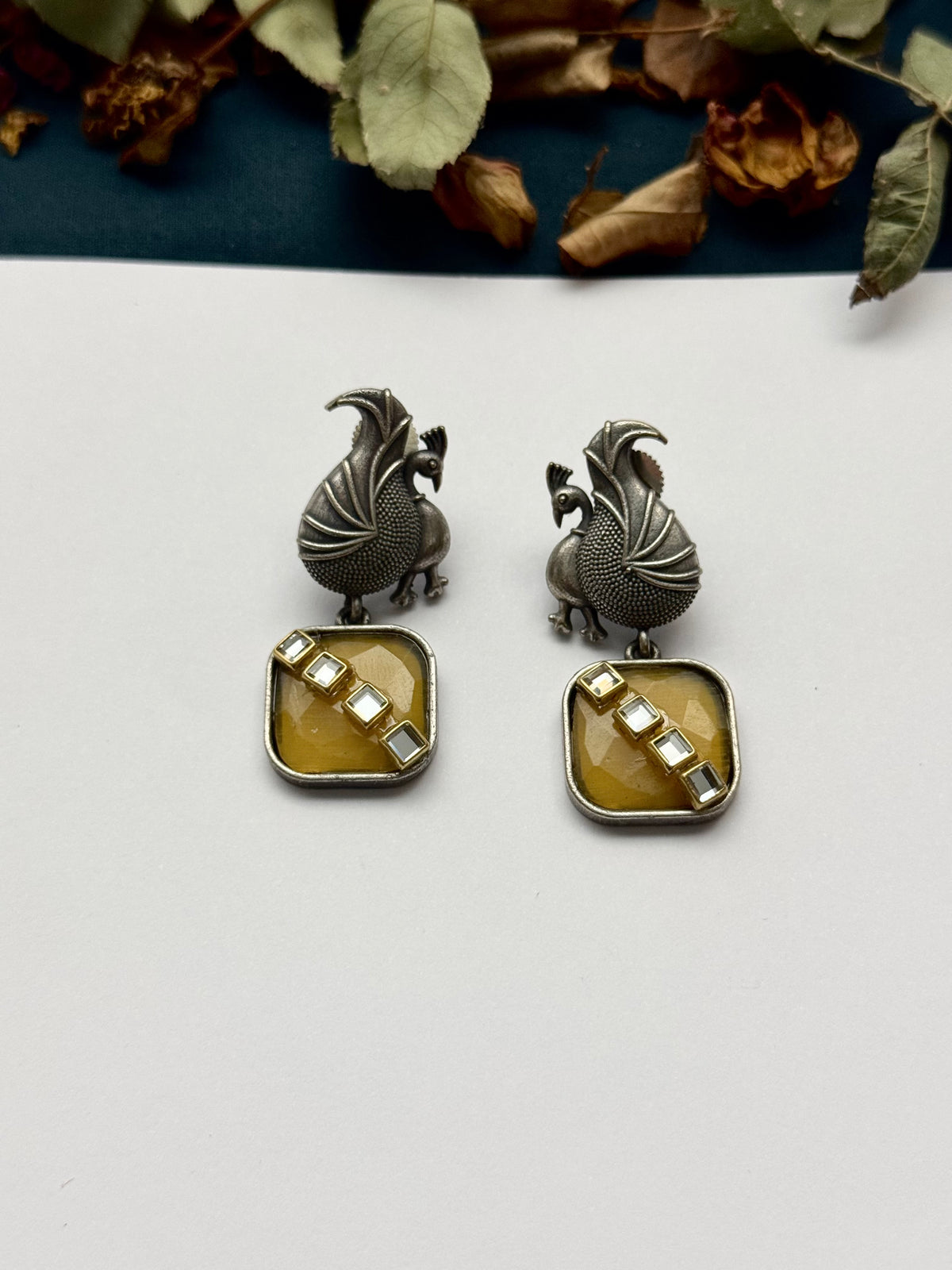 Premium oxidised Brass made Mahnoor Earrings