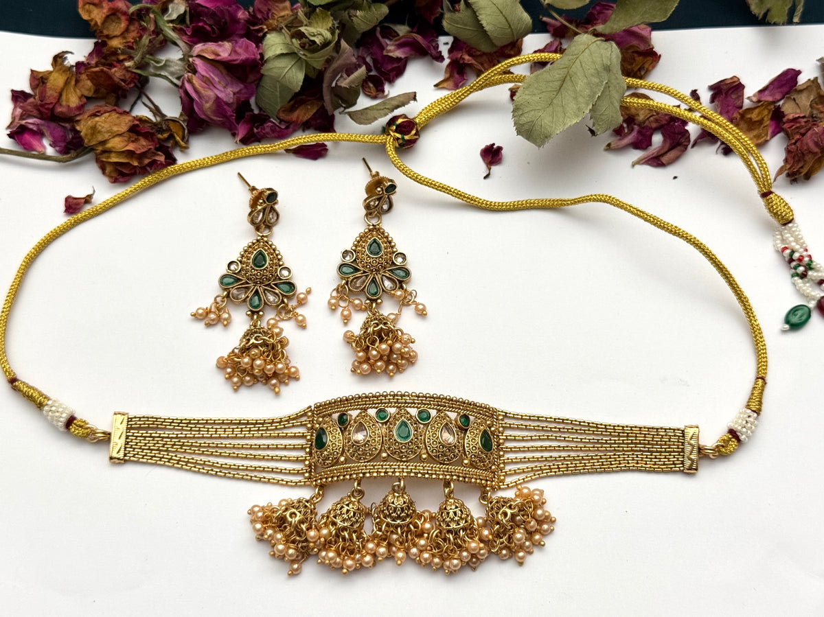 Rajwadi Brass Made Ishq Choker set