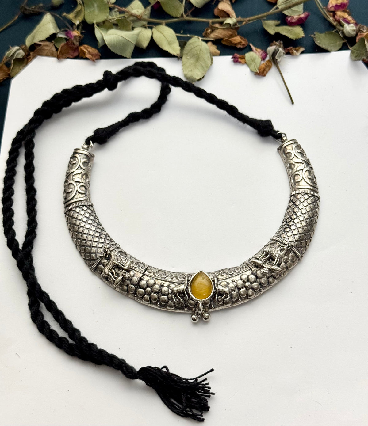 Premium Oxidised Diwar Necklace