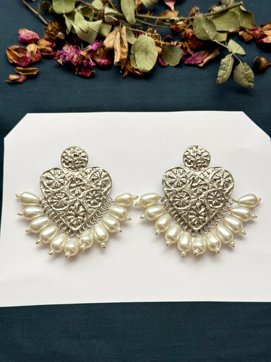 Boho Tribal Statement Earrings | Antique Finish Ethnic Drop Earrings for Women