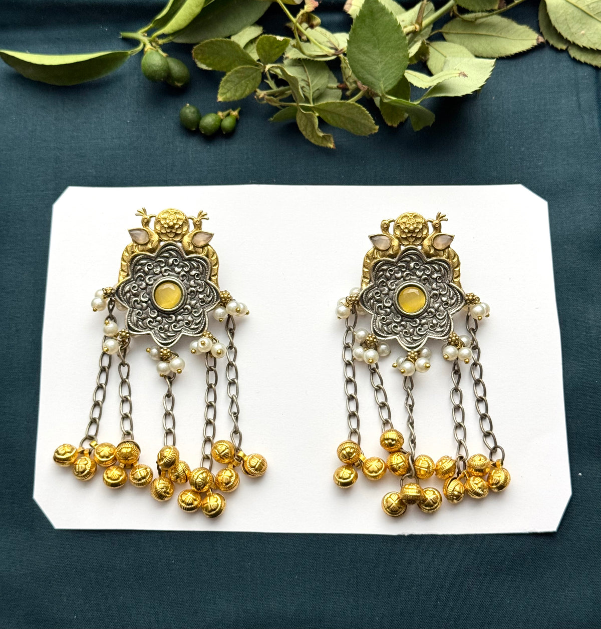 Premium Brass made oxidised Designer Earrings