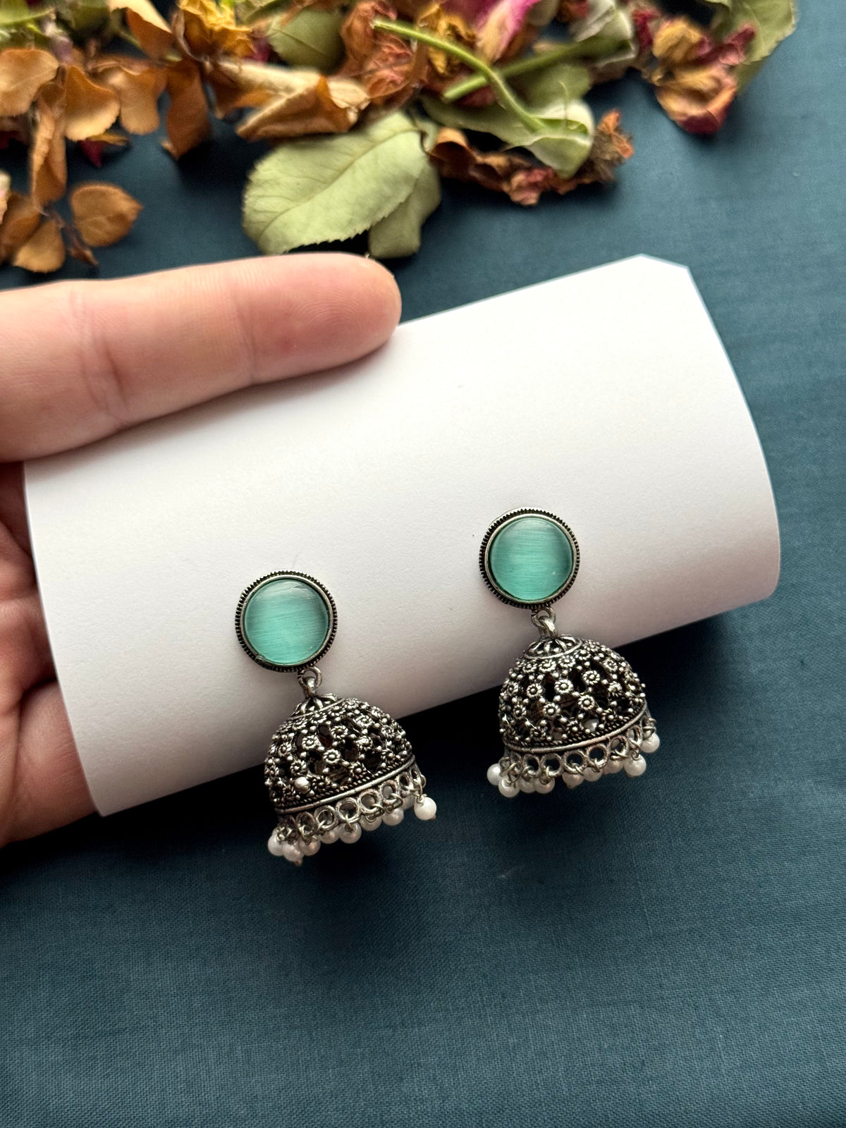 Premium Brass made Oxidised Jhumka