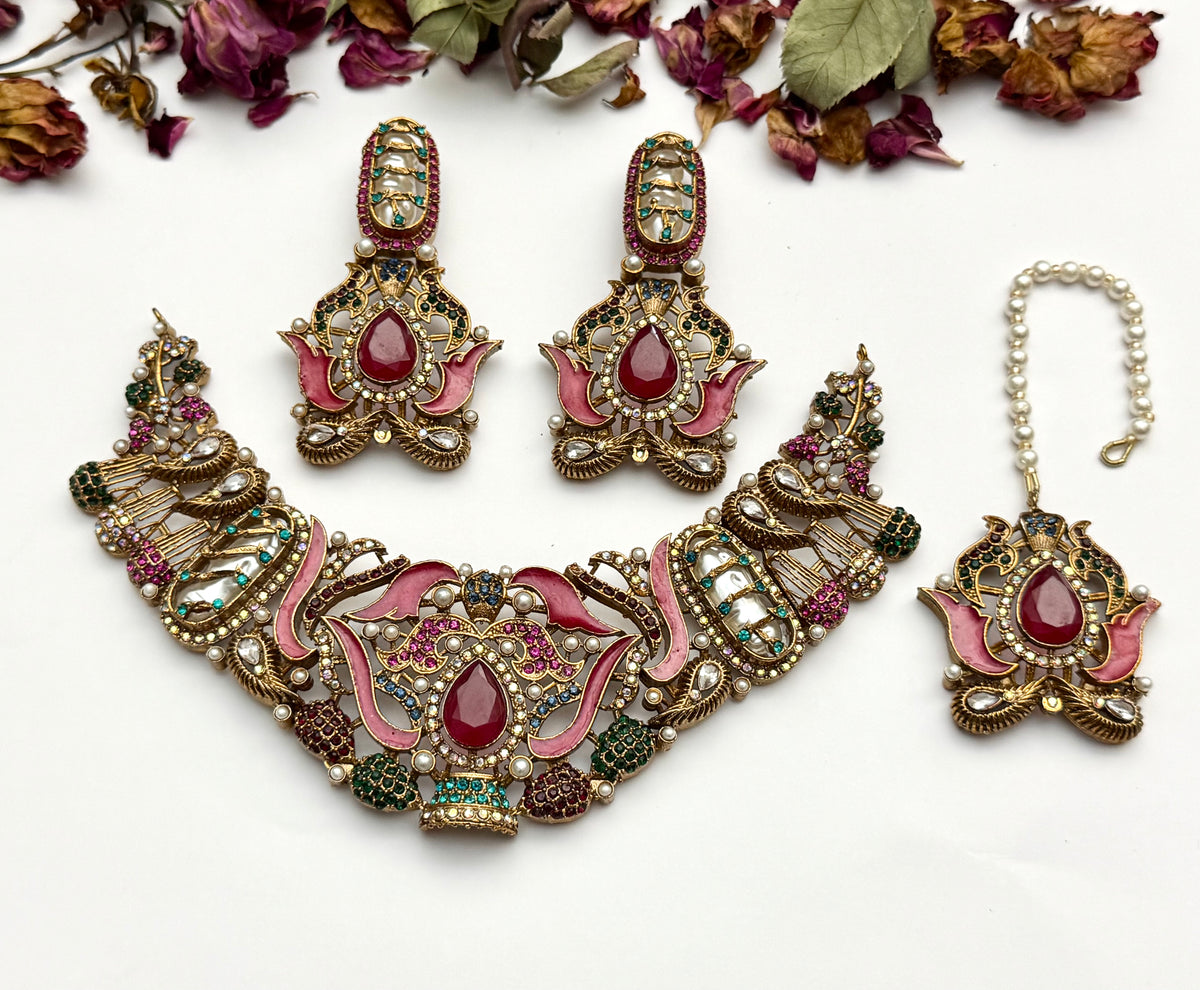 Turkish Mahnoor Necklace set