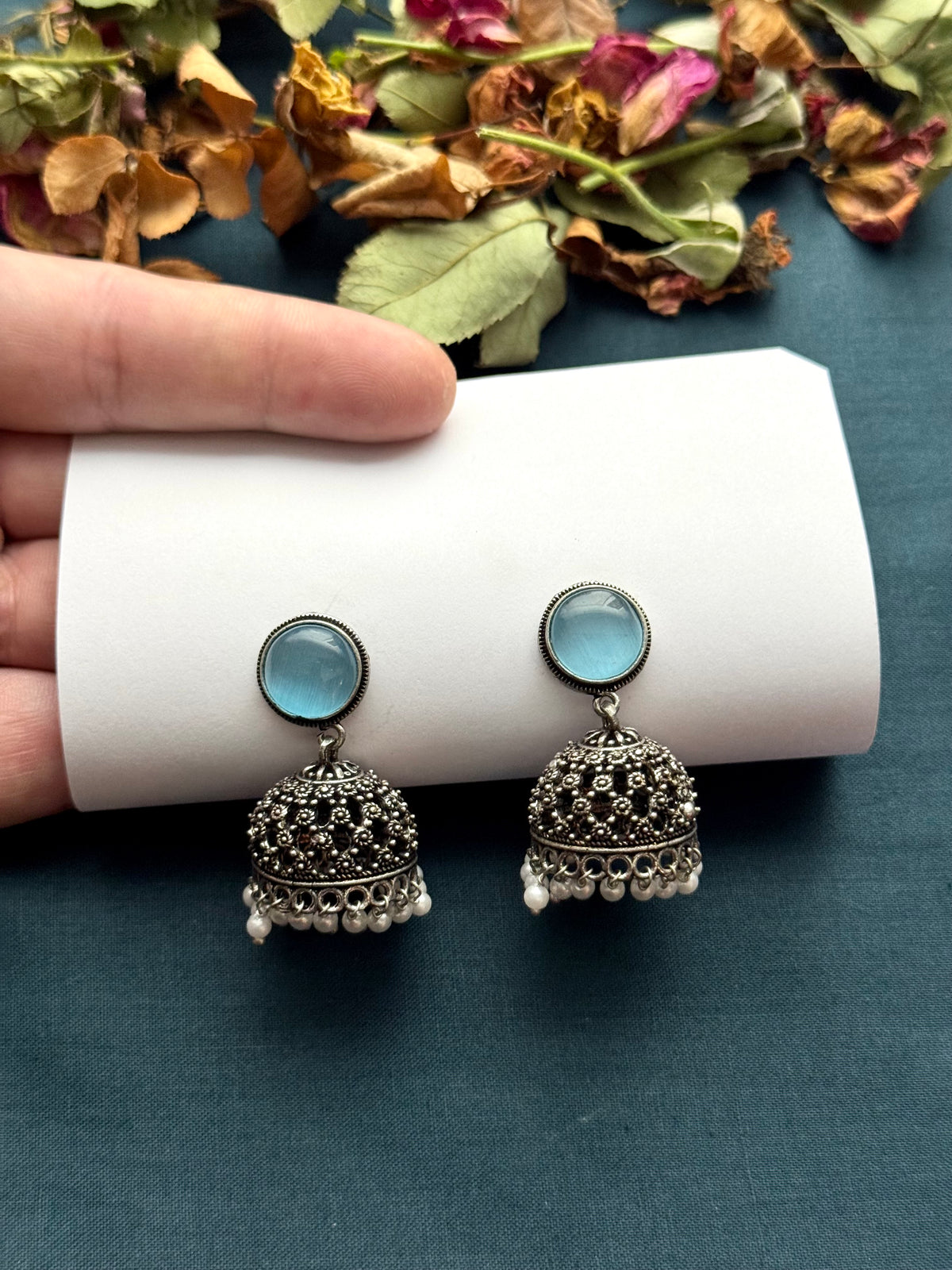 Premium Brass made Oxidised Jhumka