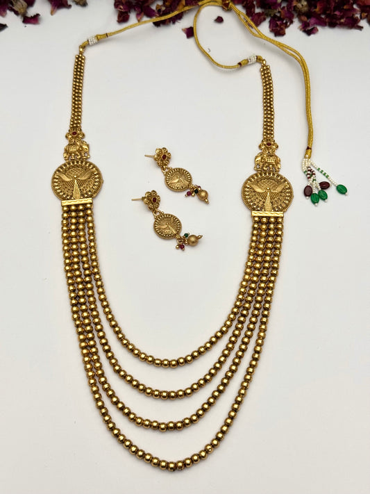 Rajwadi Brass Made Designer mala set