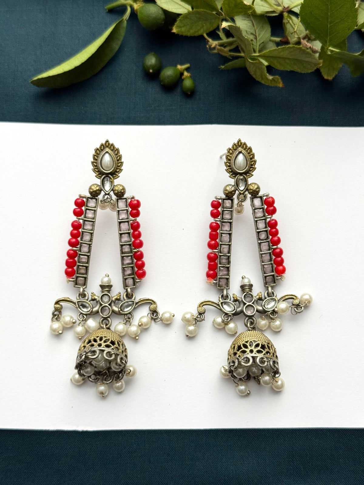 Premium Brass made Oxidised Jhumka