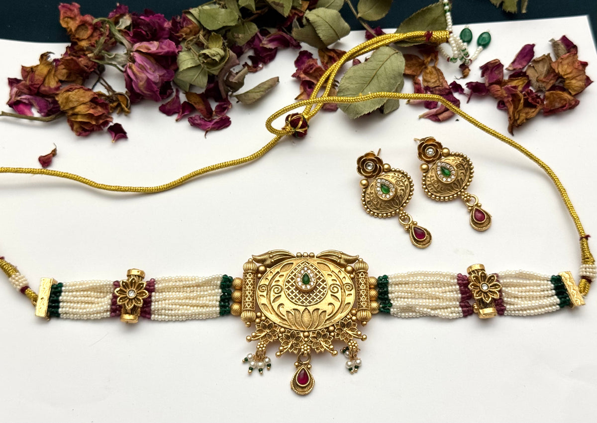 Rajwadi Designer Gulshan Choker set