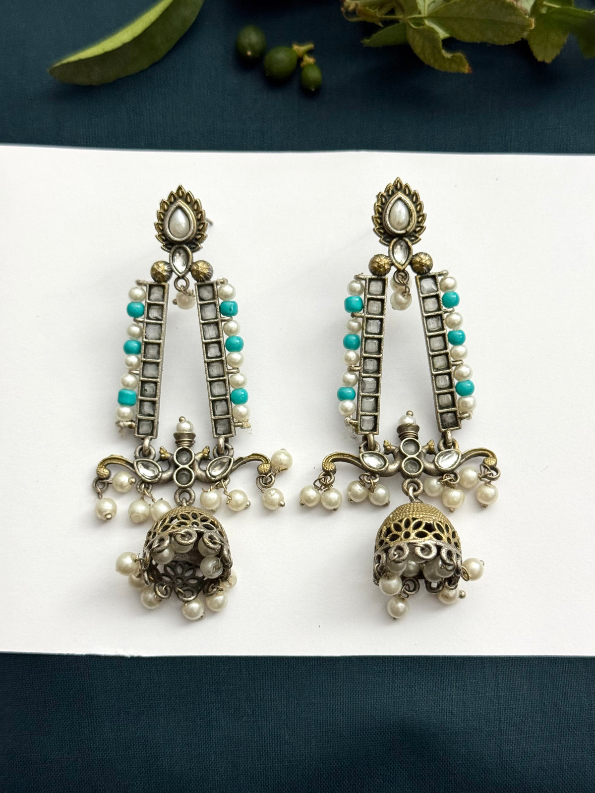Premium Brass made Oxidised Jhumka