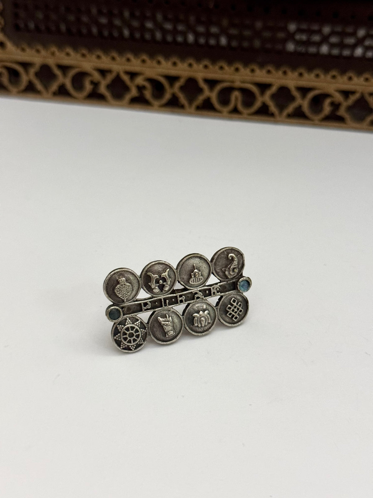 Premium Brass made Oxidised Adjustable Ring