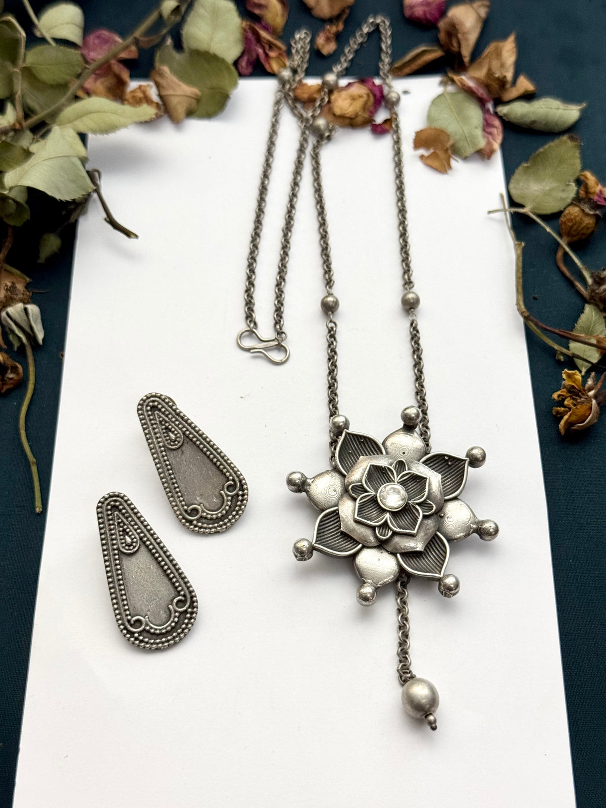 Premium oxidised Brass made Chandni set