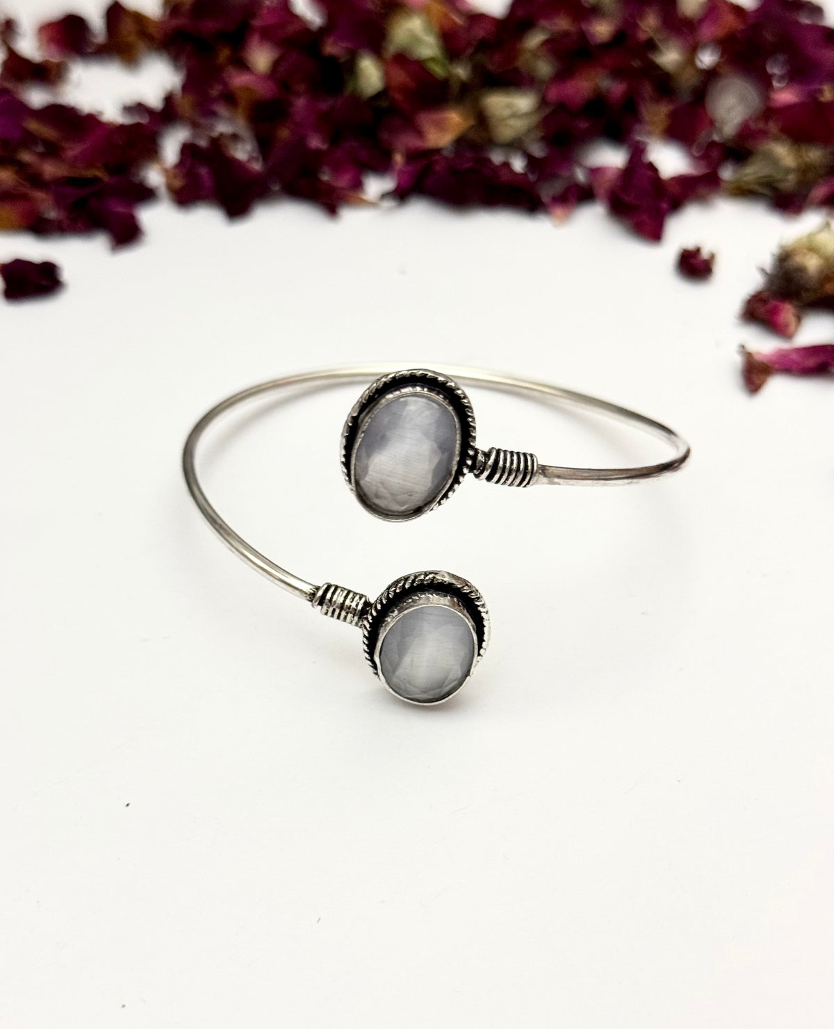 Premium German silver Oxidised Adjustable Bangle