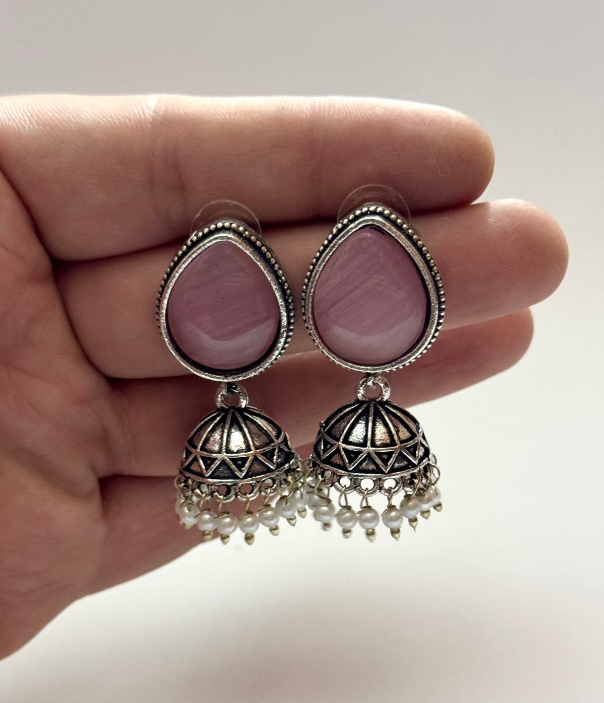Premium Brass made Oxidised Jhumka