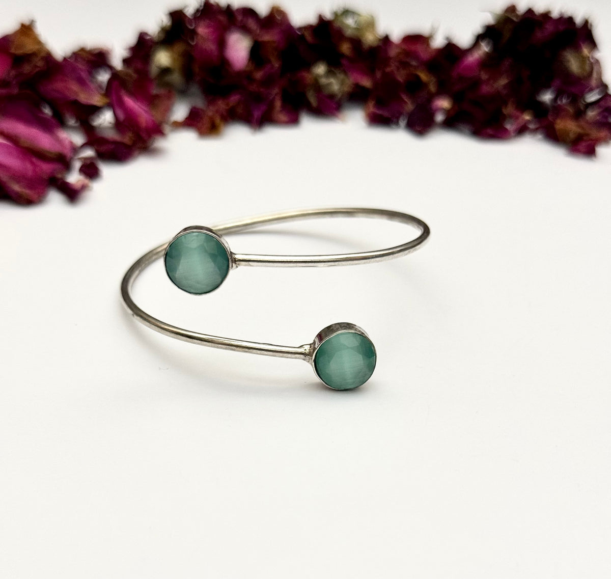 Premium German silver Oxidised Adjustable Bangle