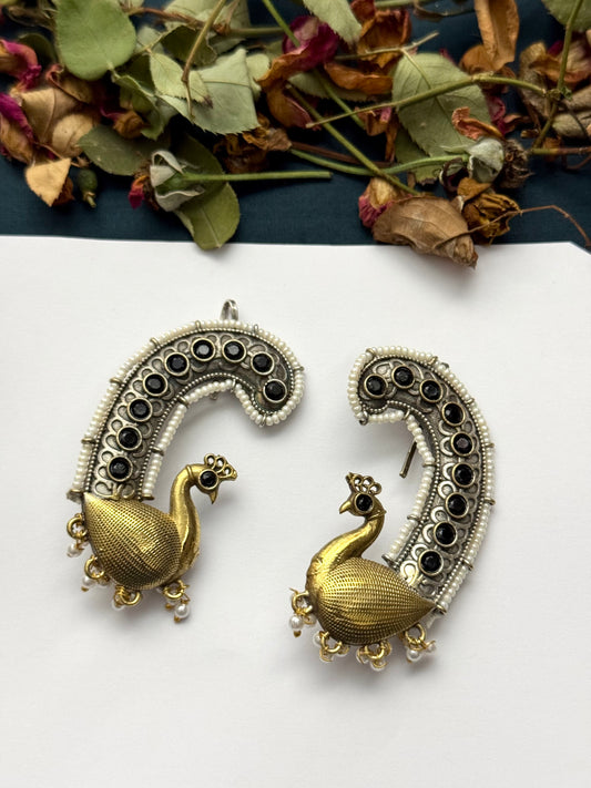 Premium Brass Made Oxidised Dilkash Earcufs