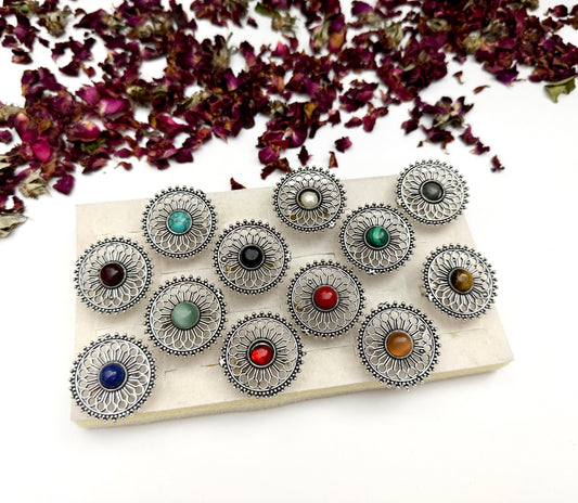 Premium Brass made Oxidised Adjustable rings